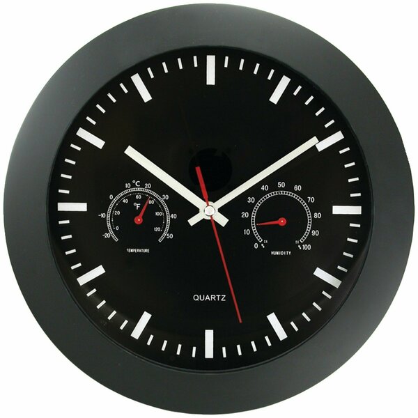 Timekeeper Temperature and Humidity 12" Wall Clock 6990